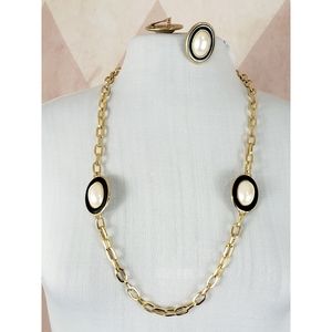 Park Lane | Vintage Long Chain Necklace + Earrings